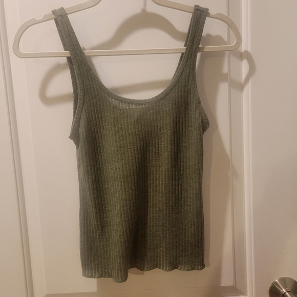 TOPSHOP Olive Green Tank Size 4 - Picture 1 of 5
